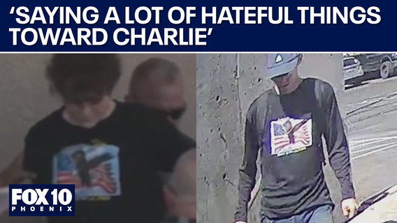 Charlie Kirk: Man who damaged memorial wears same shirt as alleged shooter