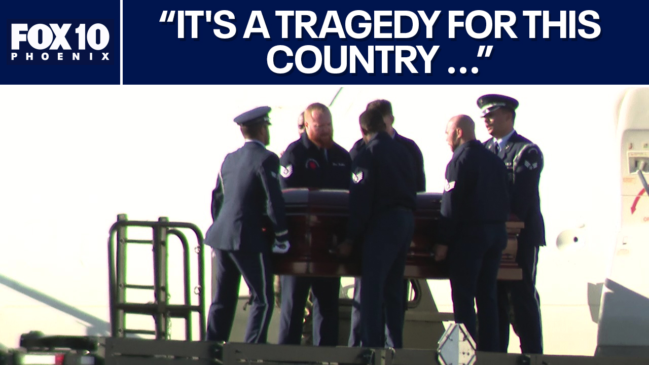 Charlie Kirk's casket flown back to Phoenix