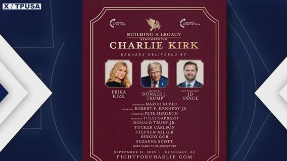 Trump, others to speak at Charlie Kirk's memorial service