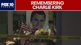 Mourners at Phoenix Turning Point USA HQ