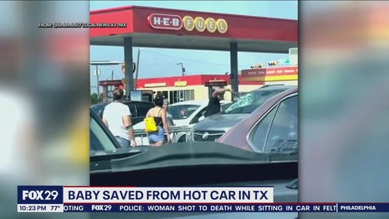 Father hammers through windshield after accidentally locking baby in hot car