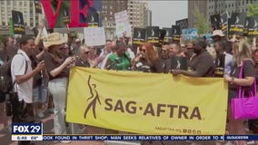 Striking actors, screenwriters hold rally in Philadelphia with 'Abbott Elementary' stars