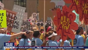 Thousands descend on City Hall to protest violent evictions