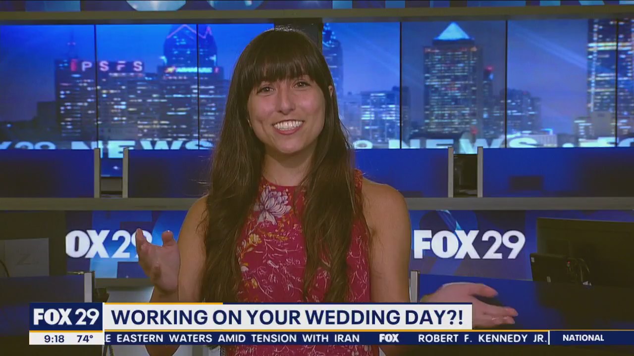 FOX 29 producer shows up to work on her wedding day