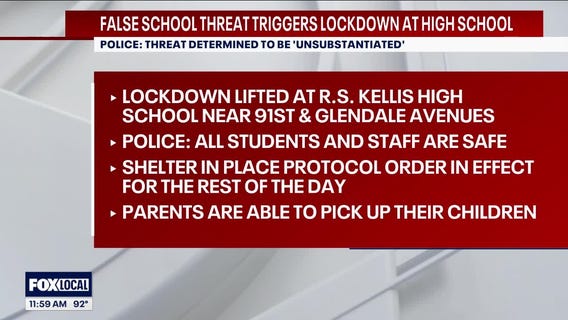 False threat triggers lockdown at Glendale high school: PD