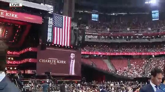 Charlie Kirk memorial: Thousands fill State Farm Stadium
