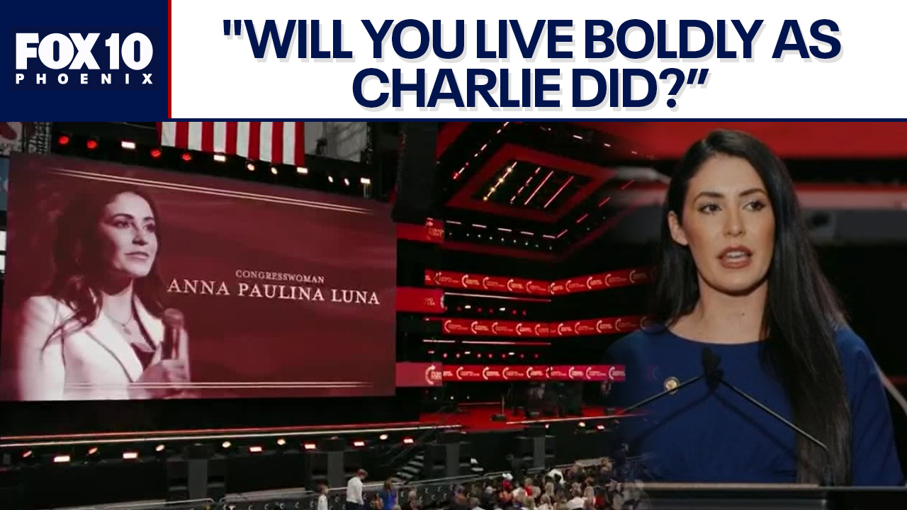 Rep. Anna Paulina Luna speaks at Charlie Kirk?s memorial