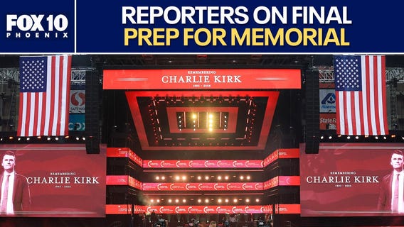 Final preparations for Charlie Kirk memorial