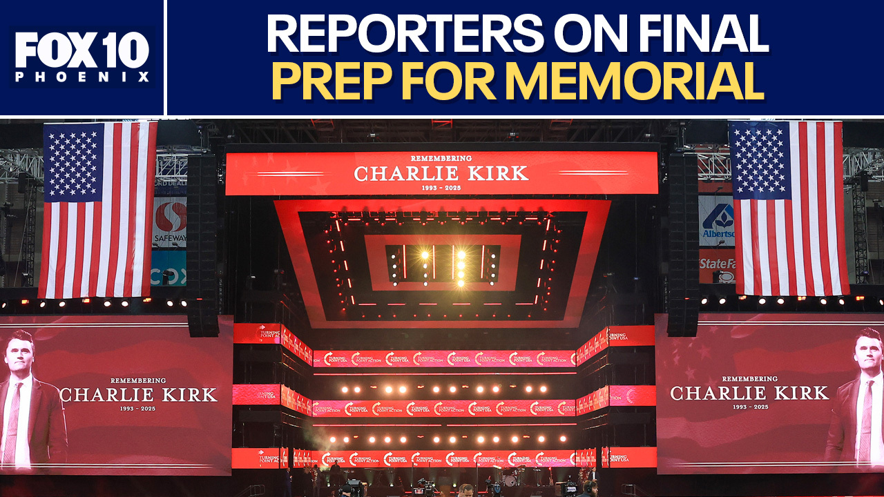 Final preparations for Charlie Kirk memorial