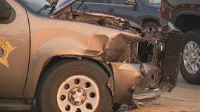 Milwaukee County sheriff's squad in crash near 76th and Burleigh