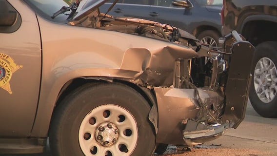 Milwaukee County sheriff's squad in crash near 76th and Burleigh