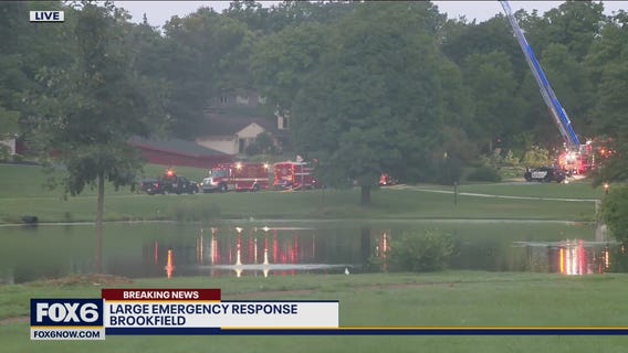 Structure fire in Brookfield