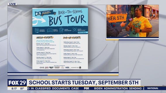 Philly schools roll out on the Back-To-School bus tour!
