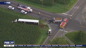 Authorities investigating Salem County crash involving drump truck, tractor-trailer