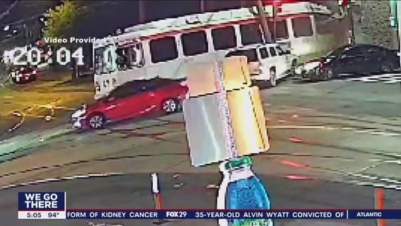 3 people hurt after SEPTA trolley rolls into historic SW Philly home