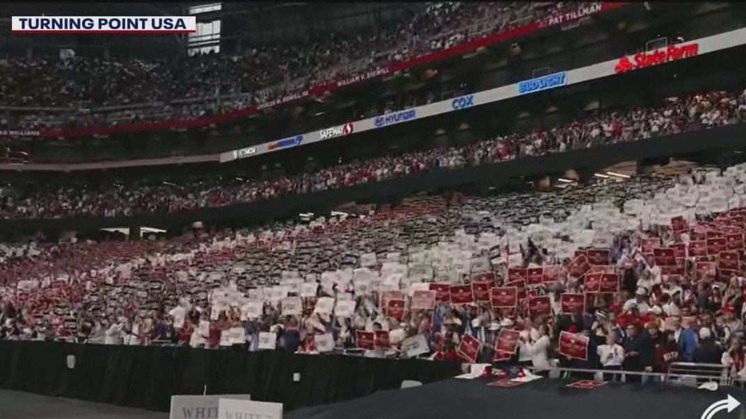 Tens of thousands attend Charlie Kirk's memorial service