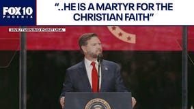 JD Vance speaks at Charlie Kirk's memorial