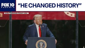 Donald Trump speaks at Charlie Kirk's memorial