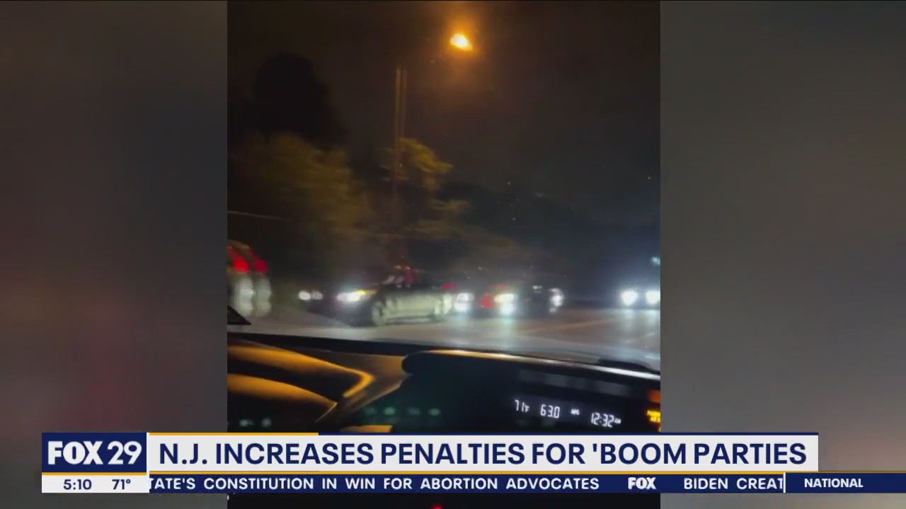 New Jersey increases penalties for 'boom parties'