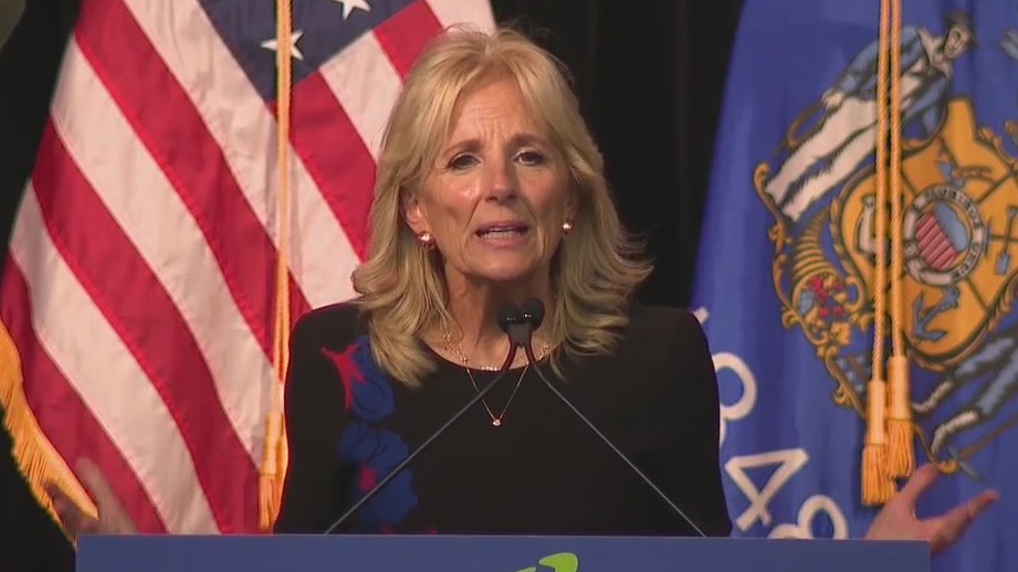 Jill Biden in Milwaukee, speaks at education event