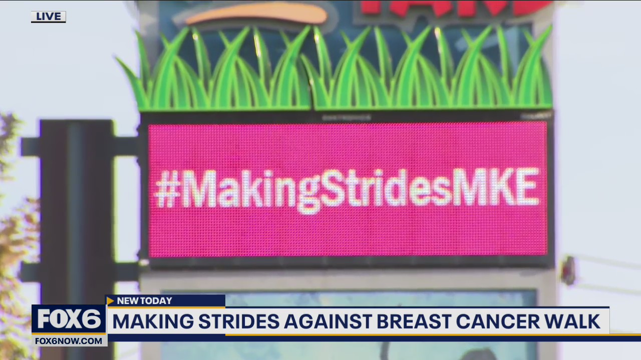 Making Strides Against Breast Cancer; walking to raise awareness