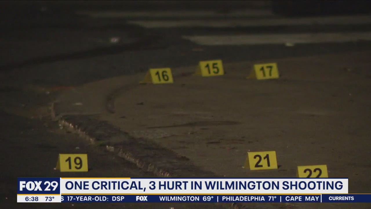 1 critical, 3 hurt in Wilmington quadruple shooting