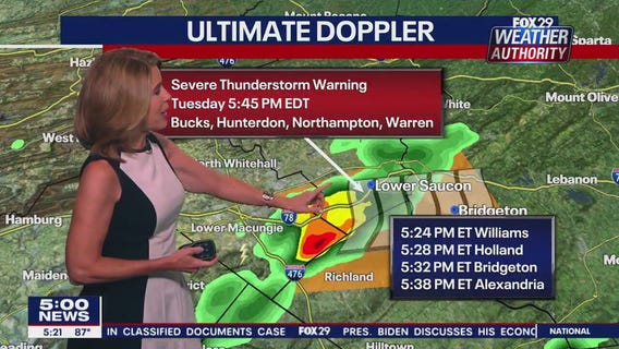 Weather Authority: 5 p.m. Tuesday update