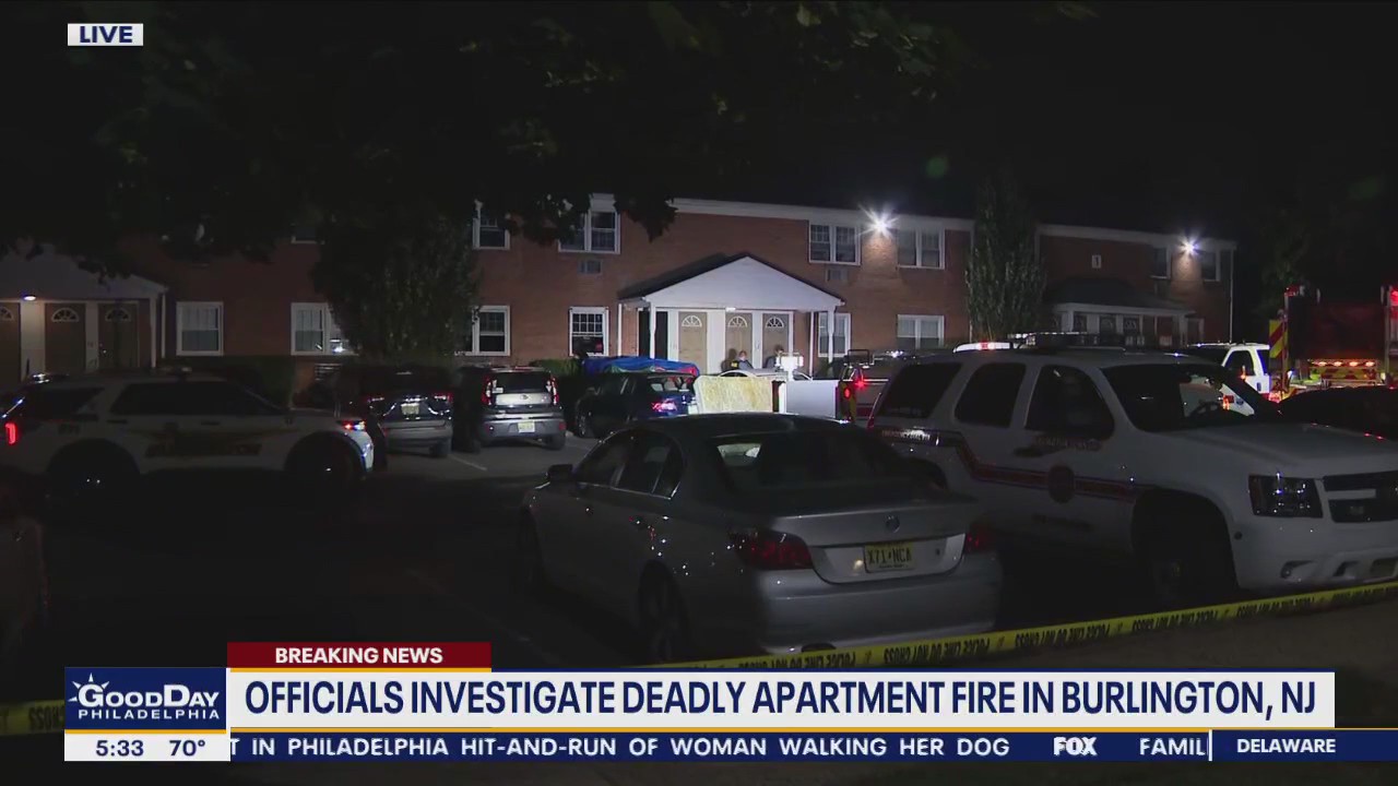 2 dead after apartment fire in Burlington County