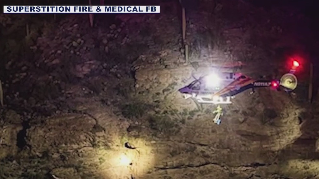 Car goes over cliff near Tortilla Flat, 3 rescued