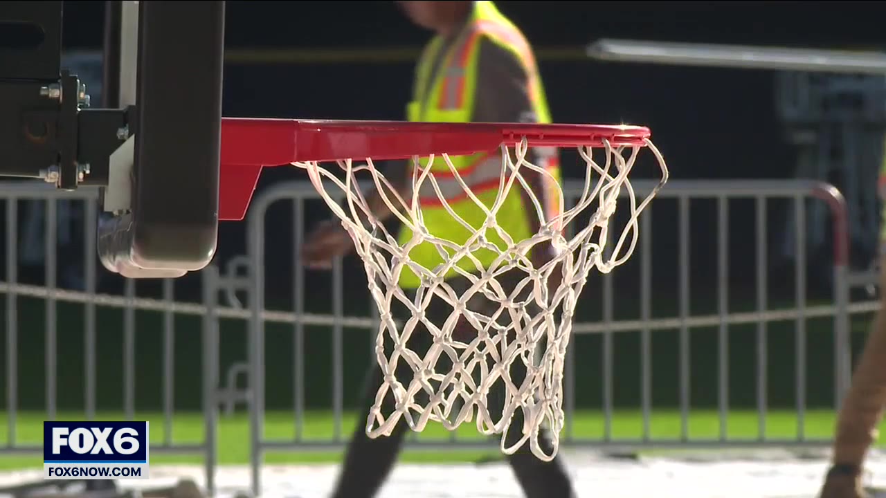 Wisconsin basketball at AmFam Field; gearing for Brew City Battle