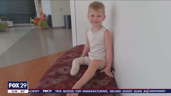 Delaware boy happy despite losing leg in lawnmower accident
