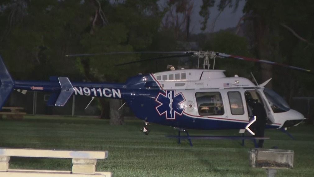 Medical helicopter makes 'precautionary landing' at park