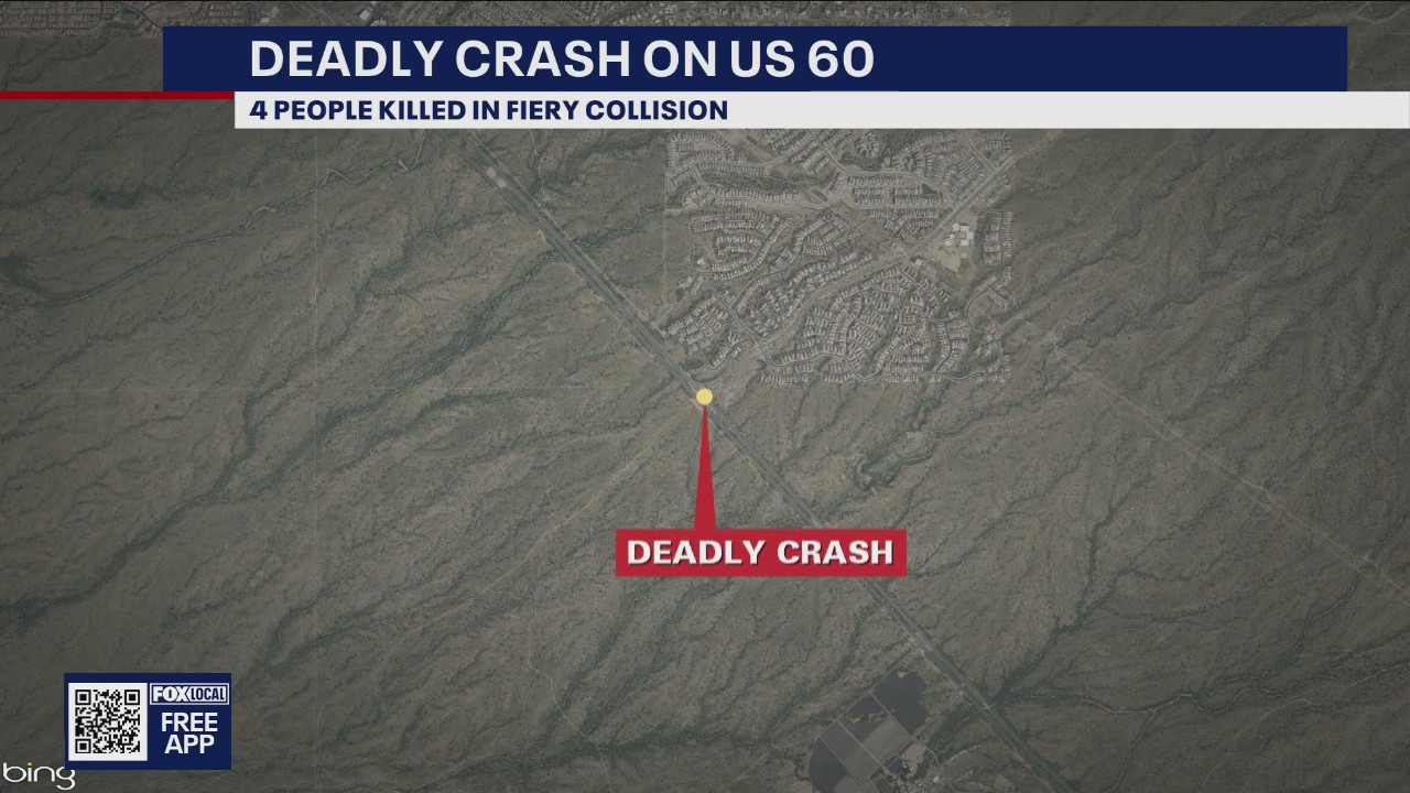 Four people killed in fiery crash near Gold Canyon