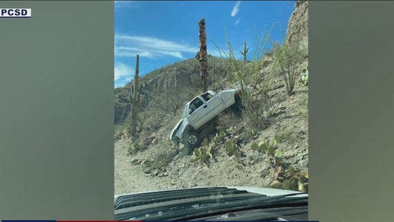 Man dies after driving off cliff, plunging 40 feet in Pima County