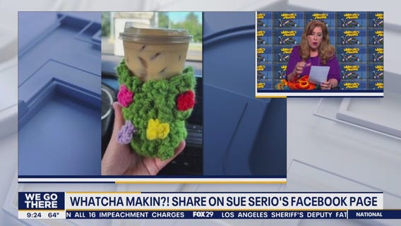 Whatcha Makin? Crochet flower koozie