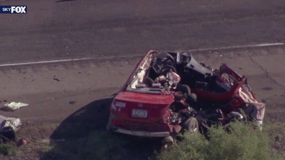 1 hurt after car crashes into semi-truck on I-10