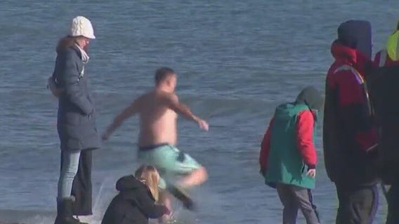 Polar Plunge Lake Michigan dip at Bradford Beach, 'freezing, but I did it'