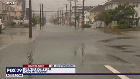 Cape May County shore inundated with water on streets