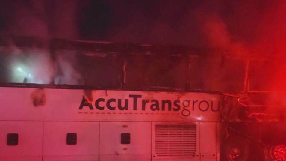 MSOE wrestling team bus fire in Barron County