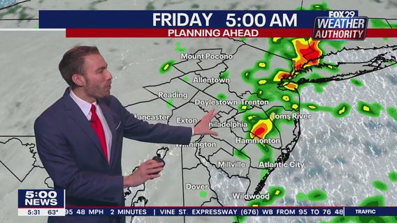 Weather Authority: 5 p.m. Thursday forecast
