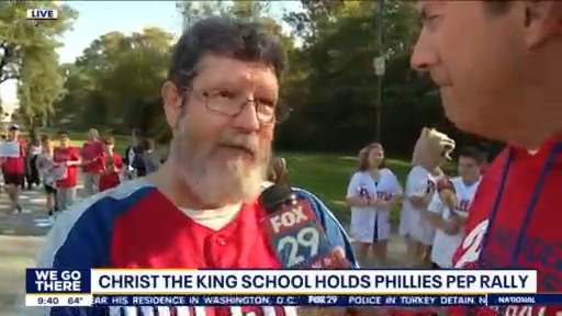 Phillies Pep Rally at Christ the King School