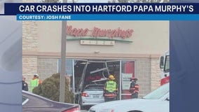 Car crashes into Hartford Papa Murphy's