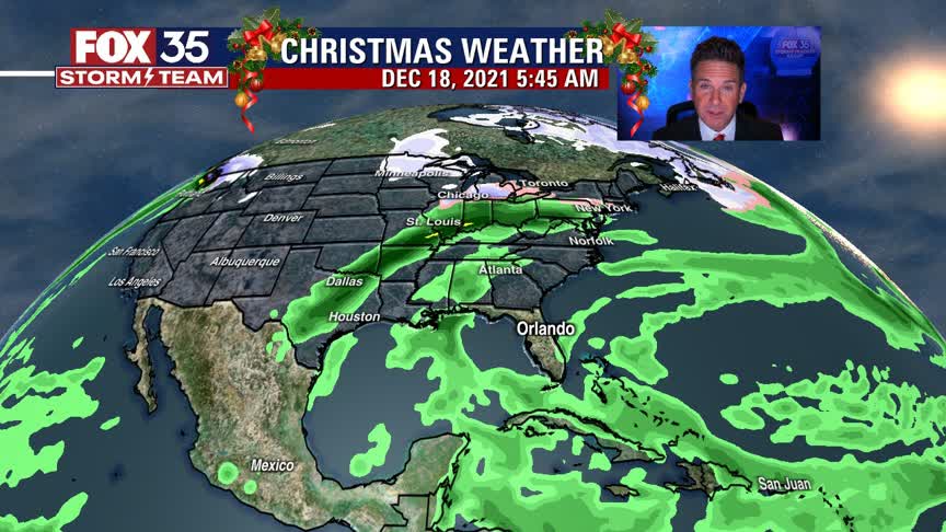 What will the weather be like on Christmas in Florida?