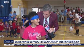 Phillies Pep Rally at Saint Agnes School