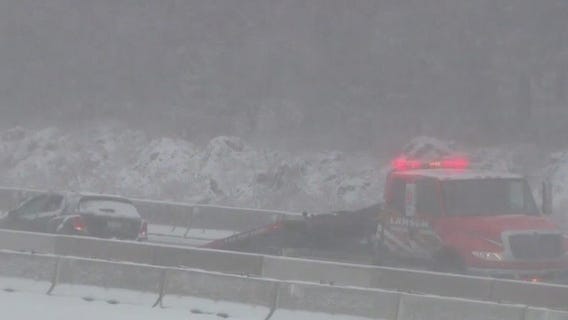 Ozaukee County I-43 crash at County C on snow-covered roadway