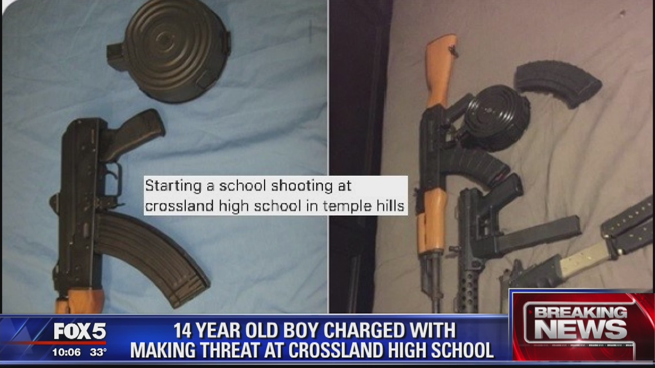 Teen boy charged with making threat against Crossland High School in Prince George?s County