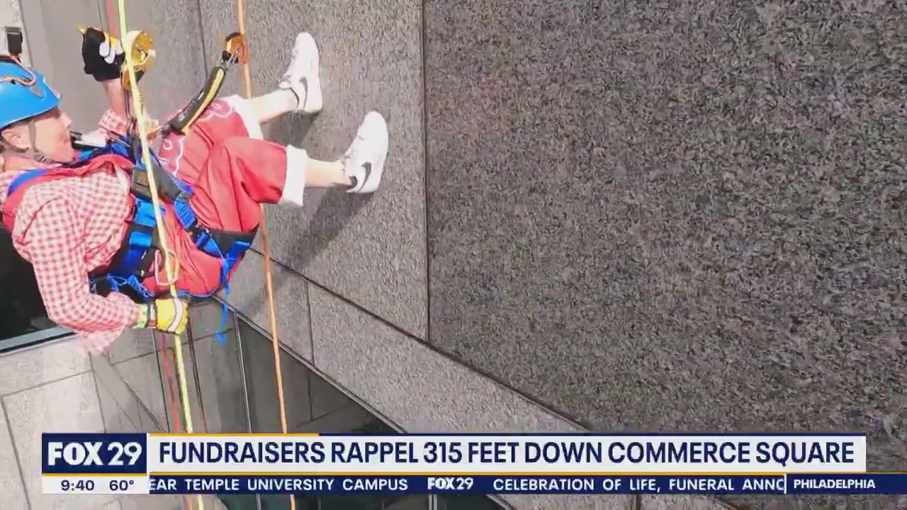 FOX 29's Jenn Frederick rappels for a good cause