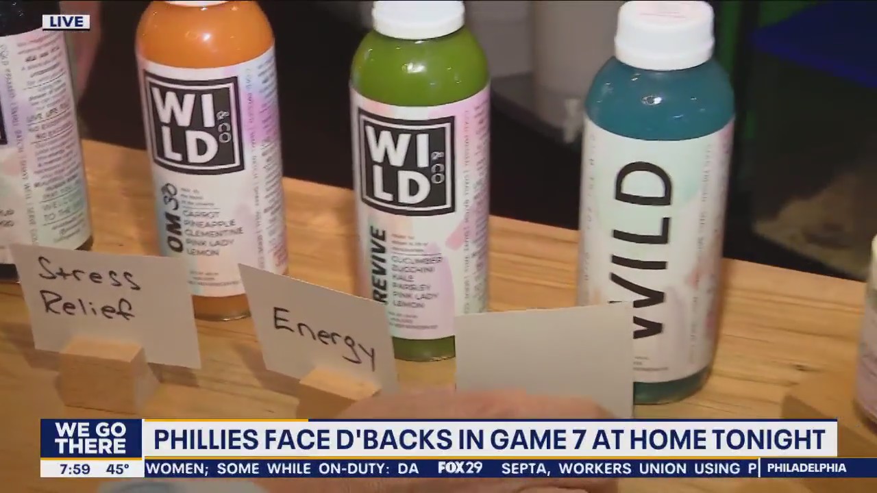 Detox before Game 7 with juices at Wild & Co. in Collingswood