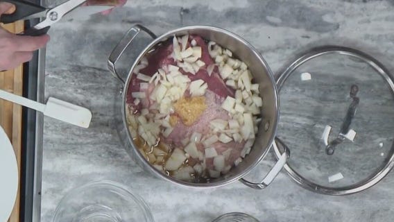 Corned beef with apple-onion saut�: recipe
