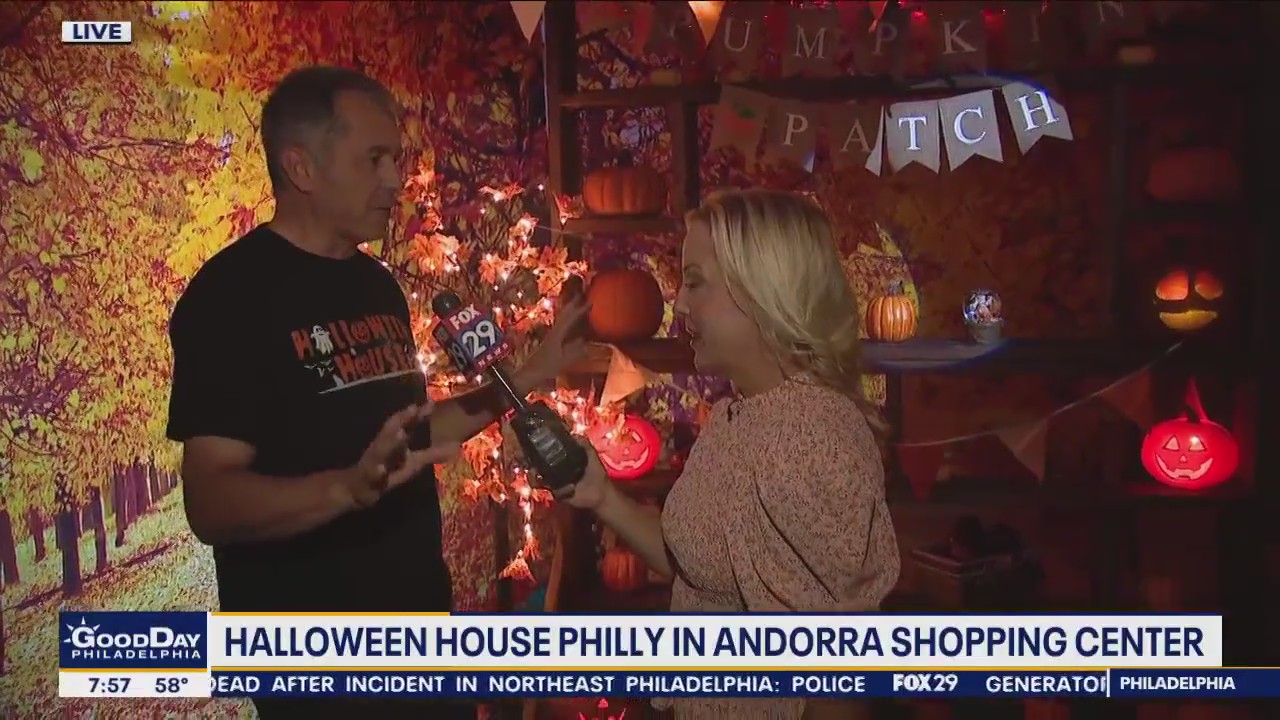 Inside Halloween House Philly in Andorra Shopping Center, kid friendly